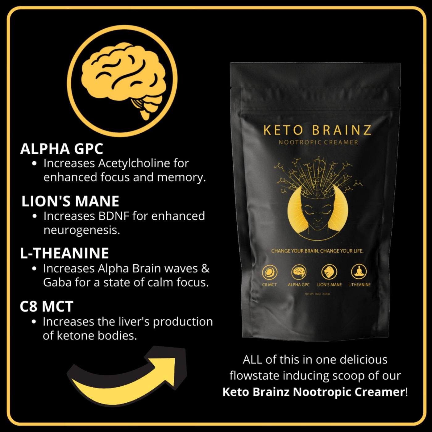 Keto Brainz Nootropic Coffee Creamer - BioCoach